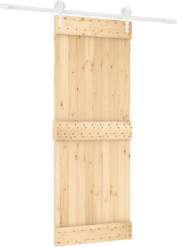 vidaXL - Schuifdeur - met - beslag - 80x210 - cm - massief - grenenhout