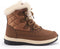 Warmbat Abbott - Snowboots - Waterafstotend leer - Gevoerd met Merino schapenwol - Bruin - Crème - Geel - Maat 40