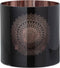 J-Line windlicht Boho - glas - zwart/koper - large