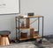 Boekenkast wandkast Stoer - sidetable - industrieel - metaal hout - 80 cm hoog