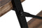 Wandkast Stoer metaal hout industrieel design open boekenkast 101 cm hoog zwart