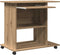 vidaXL - Computerbureau - 80x50x75 - cm - bewerkt - hout - artisanaal - eikenkleur