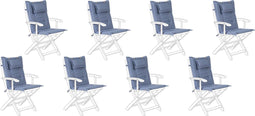 MAUI - Zitkussen set van 8 - Blauw - 40 x 54 cm - Polyester