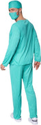 dressforfun - Herenkostuum chirurg M - met mondmasker en hoofddeksel - blauw