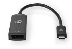 Nedis USB-C Adapter - USB-C naar DisplayPort - 20cm - Zwart