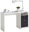 FMD Bureau met 1 lade 123x50x76,5 cm wit en zwart