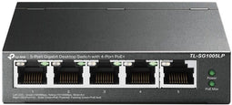 TP-Link TL-SG1005LP - Unmanaged Switch - 5x 1Gbps Ethernet - 4x PoE+ (802.3at) - PoE-budget 40W