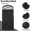 Vertrex Peak Comfort Mummy Slaapzak Extra Warm - Kamperen - Tot 5 graden Celsius - Zwart