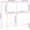 vidaXL - Platenkast - in - Zwart - Eiken - 84,5x38x89 - cm, - Geengineerd - Hout