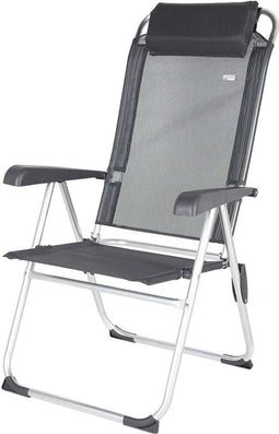 Aktive 44.5x55x103 Cm Klapstoel Multi-position Aluminium Grijs