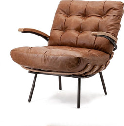 Eleonora Fauteuil Bastiaan Java Leather Cognac