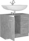 vidaXL - Wastafelkast - 63x30x54 - cm - bewerkt - hout - betongrijs