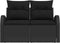vidaXL - 2-zit - moestuinbank - met - kussens - zwart - poly - rattan