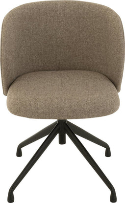 J-Line stoel Turn/Up/Down - linnen - donkerbruin/beige