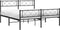vidaXL - Bedframe - met - hoofd- - en - voeteneinde - metaal - zwart - 140x200 - cm