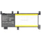 Battery suitable for ASUS F442UR, Li-Polymer, 7.6V, 5000mAh, 38Wh, black