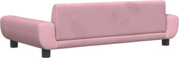 vidaXL Kinderbank 100x54x33 cm fluweel roze