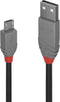 Lindy Anthra Line - USB-kabel 2.0 - 3.00 m - Grijs Zwart