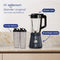 Safecourt Kitchen Power Blender - 1,5L Glas & 2x 600ml To-Go beker - 1300W Krachtig & Stil - RVS