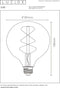 Lucide G95 - LED Filament lamp - Dimbaar - E27 - 4,9W 2700K - Ø 9,5 cm