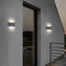 Moderne wandlamp boven- en onderlicht - strak design up and down light - 18 cm grijs armatuur - natuurlijk wit licht - 12 W LED Osram 1320 lm - hoogwaardig luchtvaartaluminium - IP65 waterdicht - hoog rendement - energieklasse A+