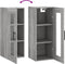 vidaXL - Hangkast - 34,5x34x90 - cm - grijs - sonoma - eikenkleurig