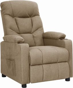 vidaXL Leunstoel stof taupe