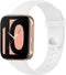 iMoshion Bandje Geschikt voor Oppo Watch 41 mm - iMoshion Siliconen band zilver knoopje - Wit