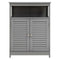 Coast Badkamerkast - Dubbele Deur - Open Plank - 60 x 30,5 x 80 cm - Grijs