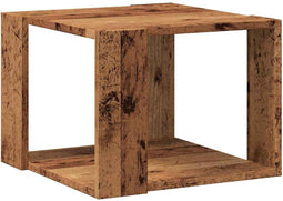 vidaXL - Salontafel - 40x40x30 - cm - bewerkt - hout - oud - houtkleurig