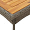 vidaXL Tuintafel met acaciahouten blad 80x80x75 cm poly rattan grijs