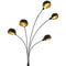 vidaXL Lamp staand - 5xE14 - hoogte verstelbaar - zwart en goud