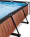 EXIT Wood zwembad 300x200x65cm met filterpomp - bruin