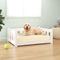 vidaXL - Hondenmand - 75,5x55,5x28 - cm - massief - grenenhout - wit