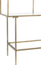 J-Line rek 3 Legplanken - metaal/glas - goud