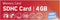 AgfaPhoto SDHC Class 10 4GB - Geheugenkaart - Max. leessnelheid 90 MB/s - Max. schrijfsnelheid 12 MB/s