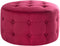 TAMPA - Poef - Fuchsiapaars - 55 cm - Fluweel
