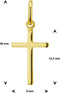 Marie Celeste - Hanger kruis - 14 karaat goud - 15.5 mm x 9 mm