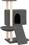 vidaXL - Kattenmeubel - met - sisal - krabpalen - 96 - cm - donkergrijs