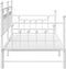 vidaXL - Ligbedframe - met - Uittrekbed - in - Wit - - - 90x190 - cm - Staal