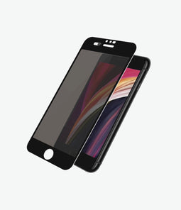 PanzerGlass CamSlider Gehard Glas Privacy Screenprotector Geschikt voor Apple iPhone SE (2020) - Zwart