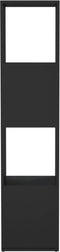 vidaXL - Draaikast - 34,5x34,5x75,5 - cm - spaanplaat - zwart