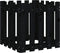 vidaXL - Plantenbak - met - hekontwerp - 50x50x50 - cm - massief - grenenhout - zwart