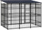 vidaXL - Hondenkennel - met - dak - 5,53 - m² - staal