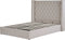 LUBBON - Bed met opbergruimte - Grijs - 160 x 200 cm - Fluweel