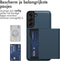 imoshion Hoesje Geschikt voor Samsung Galaxy S22 Hoesje - Ruimte voor 2 pasjes - imoshion Backcover met pasjeshouder - Donkerblauw