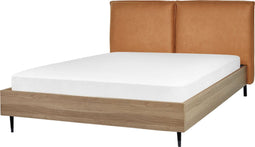 LIMANTON - Bed - Goudbruin - 160 x 200 cm - Kunstleer