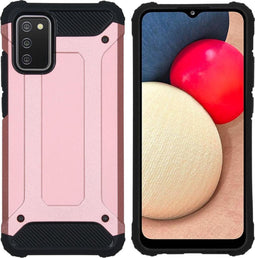 iMoshion Hoesje Geschikt voor Samsung Galaxy A02s Hoesje - iMoshion Rugged Xtreme Backcover - Rosé