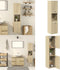 vidaXL - Badkamerkast - 30x30x130 cm - 3 vakken - Sonoma eiken