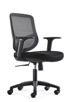Bens 856-Eco-1 Ergonomische Bureaustoel – Zwart – Tot 130 kg – Verstelbare Rugleuning & Armsteunen –